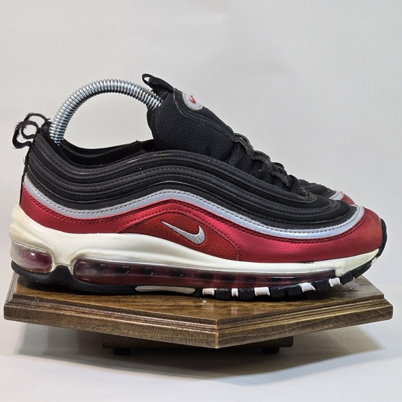 Nike Air Max 97 Shoes Youth Size 5.5Y Black Red Reflective Sneakers FB3245-001 - Picture 1 of 10